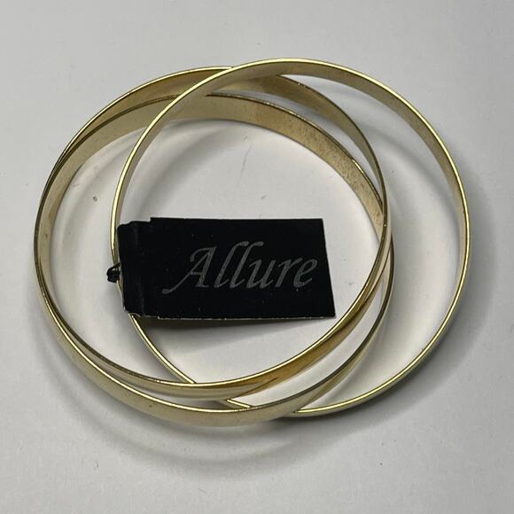set of three gold tone fashion costume jewelry by Allure unworn w tags jewelry - Picture 5 of 11